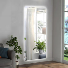 Load image into Gallery viewer, Wall Mounted Full Body Mirror With Dimming Lights Glass - Silver
