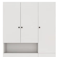 Load image into Gallery viewer, 74" Modern Four Door Three Drawer Combo Dresser - White
