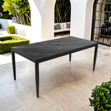 Load image into Gallery viewer, Outdoor Modern Patio Dining Table, Post Tapered Legs, Weatherproof &amp; Rust Free
