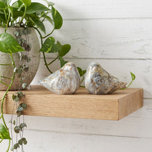 Load image into Gallery viewer, Faux Marble Bird Figurines (Set of 2) - Brown / Blue / Green
