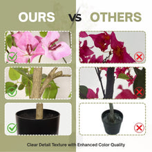 Load image into Gallery viewer, Artificial Bougainvillea Tree With Pot, Realistic Faux Flowering Plant Leaves And Blooms, Decor For Home Office - Green Leaves / Pink
