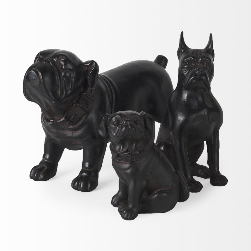 Poly Dog Tabletop Sculpture - Black