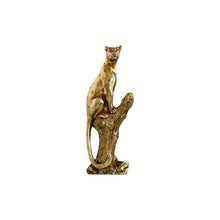 Load image into Gallery viewer, Leopard Hand Painted Tabletop Sculpture - Bronze
