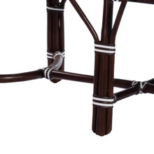 Load image into Gallery viewer, 43" White and Dark Brown Rattan and Wicker Bench
