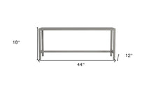 Load image into Gallery viewer, 44" Silver Iron Bench
