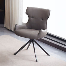 Load image into Gallery viewer, Damita - Camel Synthetic Leather Side Chair With Swivel (Set of 2) - Gray &amp; Black Finsh
