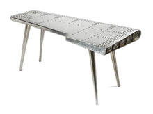 Load image into Gallery viewer, 68" Silver Metal Writing Desk
