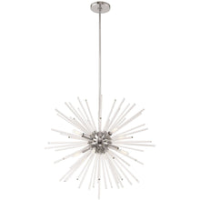 Load image into Gallery viewer, 30" Eight Light Dimmable Chandelier With Shades - Silver
