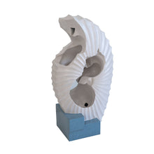 Load image into Gallery viewer, Abstract Water Fountain With Base With Light, For Indoor And Outdoor - White / Blue
