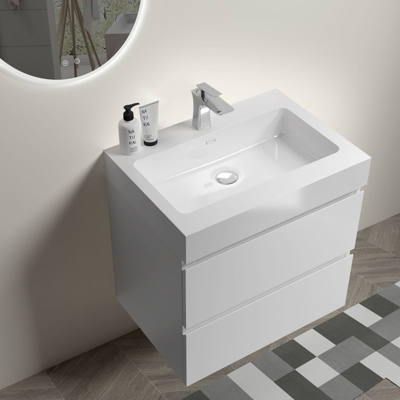 Alice - Bathroom Vanity With Large Storage, Sink, Wall Mounted