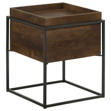 Load image into Gallery viewer, Ondrej - Square Accent Side Table With Removable Tray - Dark Brown

