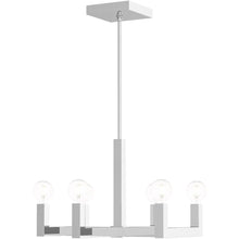 Load image into Gallery viewer, 20" Six Light Dimmable Chandelier With Shades - Silver
