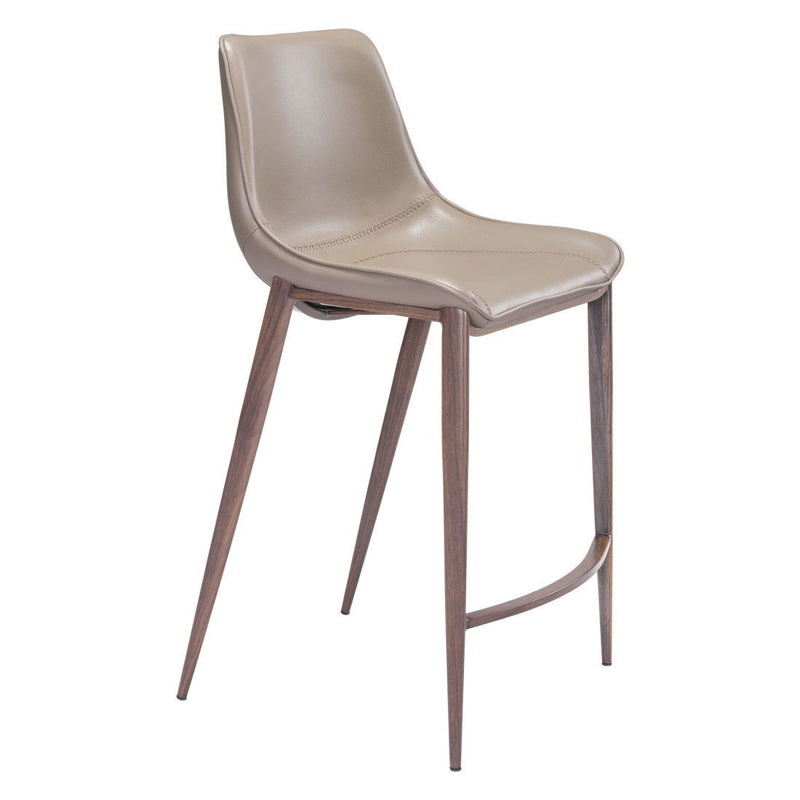 Steel Low Back Counter Height Bar Chairs (Set of 2) - Gray And Brown