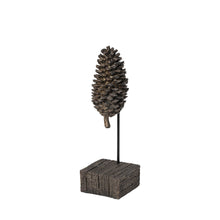 Load image into Gallery viewer, Pinecone Tabletop Sculpture - Gold / Brown
