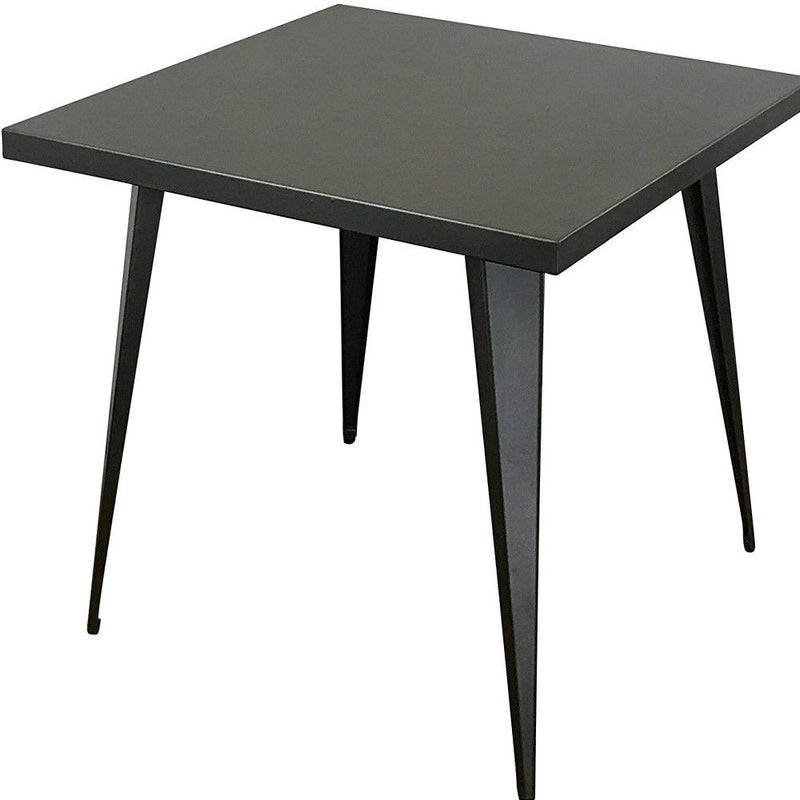 32" Steel And Metal Square Dining Table - Gray
