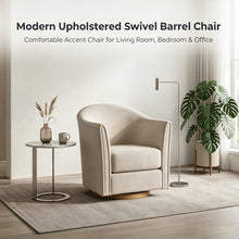 Load image into Gallery viewer, 360 Degree Rotating Barrel Armchair For Living Room - Cream Beige
