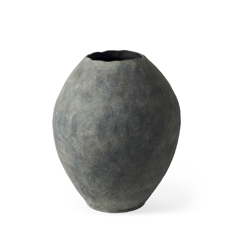 Oval Floor Vase - Gray