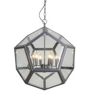 Load image into Gallery viewer, Unique Statement Six Light Metal Chandelier With Shades - Clear
