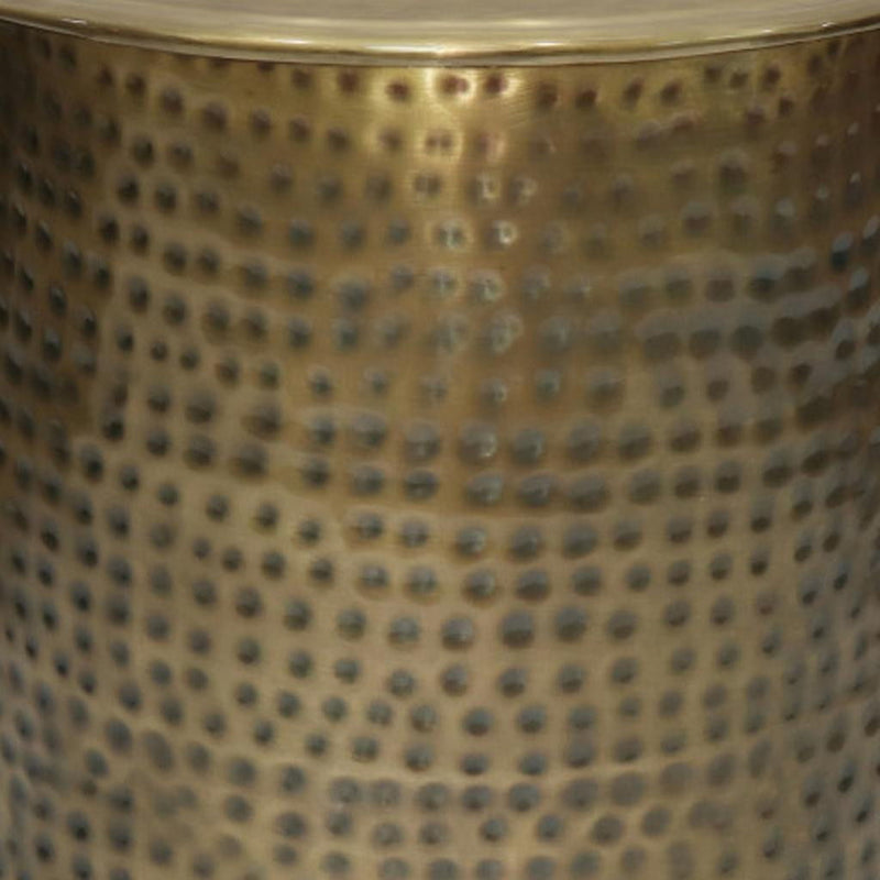 Metal Round End Table - Gold