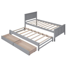 Load image into Gallery viewer, Platform Bed With Trundle And Drawers
