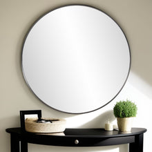 Load image into Gallery viewer, 36" Round Framed Accent Mirror - Black
