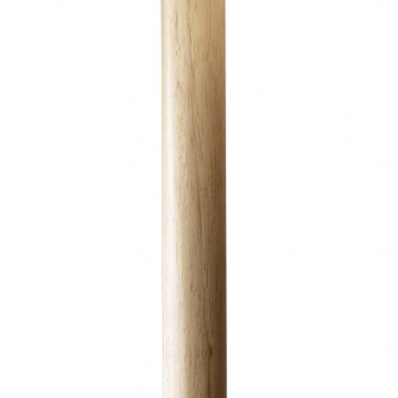 Solid Wood Traditional Shaped Floor Lamp With Drum Shade - Natural / White