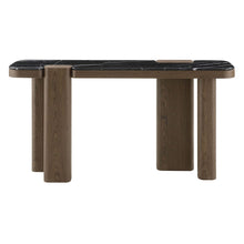 Load image into Gallery viewer, Dana - Console Table - Faux Marble Top, Black &amp; Dark Walnut

