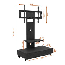 Load image into Gallery viewer, Mobile TV Cart With Push Pull Drawer, Lockable Wheels

