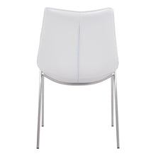 Load image into Gallery viewer, Upholstered Faux Leather Open Back Dining Side Chairs (Set of 2) - White
