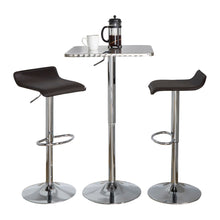 Load image into Gallery viewer, Ale - 3 Piece Bar Set Bistro Square Contemporary Adjustable Oval Footrest
