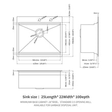 Load image into Gallery viewer, Drop In Kitchen Sink Stainless Steel 16 Gauge
