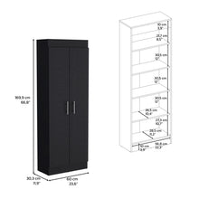Load image into Gallery viewer, Clinton - Pantry Cabinet Kitchen Storage - Black
