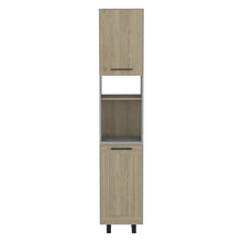Load image into Gallery viewer, 82" Wood Pantry Or Storage Closet - Gray / Oak
