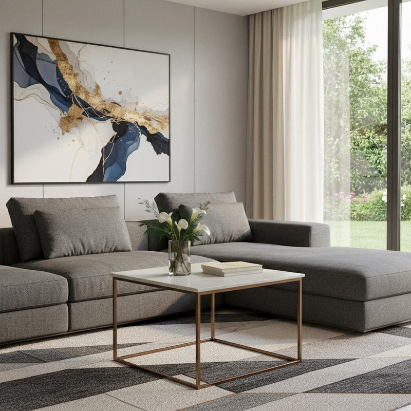 Coffee Table - Marble And Metal