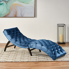Load image into Gallery viewer, Elegant Tufted Chaise Lounge With Curved Design
