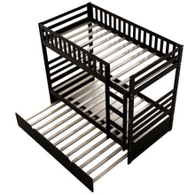 Load image into Gallery viewer, Orisfur. Twin Bunk Beds for Kids with Safety Rail and Movable Trundle bed
