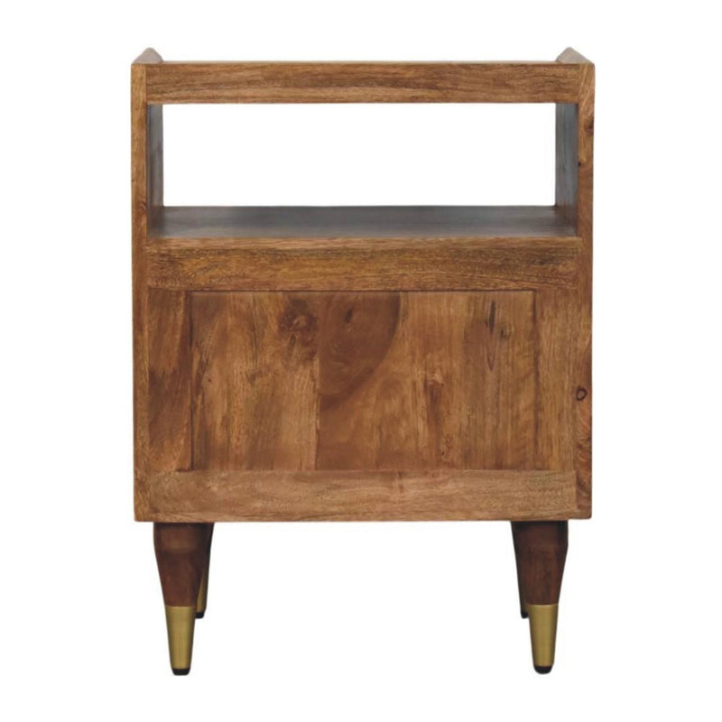Solid Wood Two Drawer Nightstand (755322) - Brown