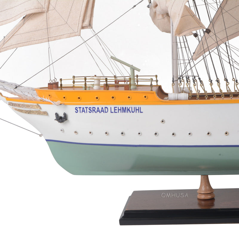 Hand Painted Model Boat (624646) - Dark Brown / Beige