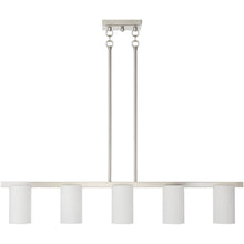 Load image into Gallery viewer, Dimmable Five Light Chandelier With Shades - Nickel
