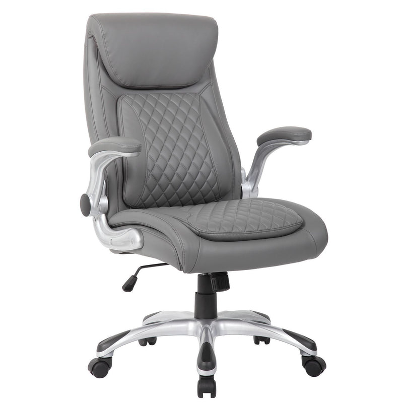 High Back Ergonomic Executive Office Chair, Adjustable Height And Lumbar Support For Home & Office - Antique Gray