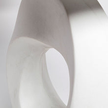 Load image into Gallery viewer, 27" White Geometric Table Lamp With Gray Shade
