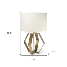 Load image into Gallery viewer, Gold Geometric Design Table Lamp

