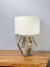 Load image into Gallery viewer, Gold Geometric Design Table Lamp
