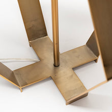 Load image into Gallery viewer, Gold Geometric Design Table Lamp
