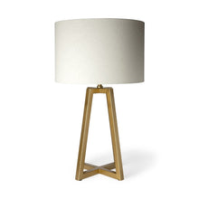 Load image into Gallery viewer, Metallic Gold Tone Geometric Table Lamp
