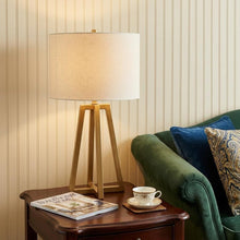 Load image into Gallery viewer, Metallic Gold Tone Geometric Table Lamp
