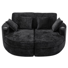 Load image into Gallery viewer, Boneless Design Upholstered Sofa Bed With Cup Holders
