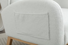 Load image into Gallery viewer, Teddy Fabric Rocking Chair With Packet Wood Legs - Ivory
