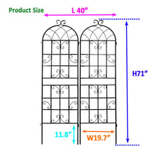 Load image into Gallery viewer, Metal Garden Rustproof Trellis For Climbing Plants Outdoor Flower Support
