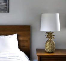 Load image into Gallery viewer, Bedside Table Lamp With White Empire Shade - Gold
